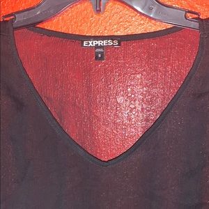 Express Sheer Black Top